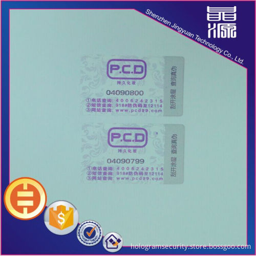 Printing Scratch Off Security Label Sticker